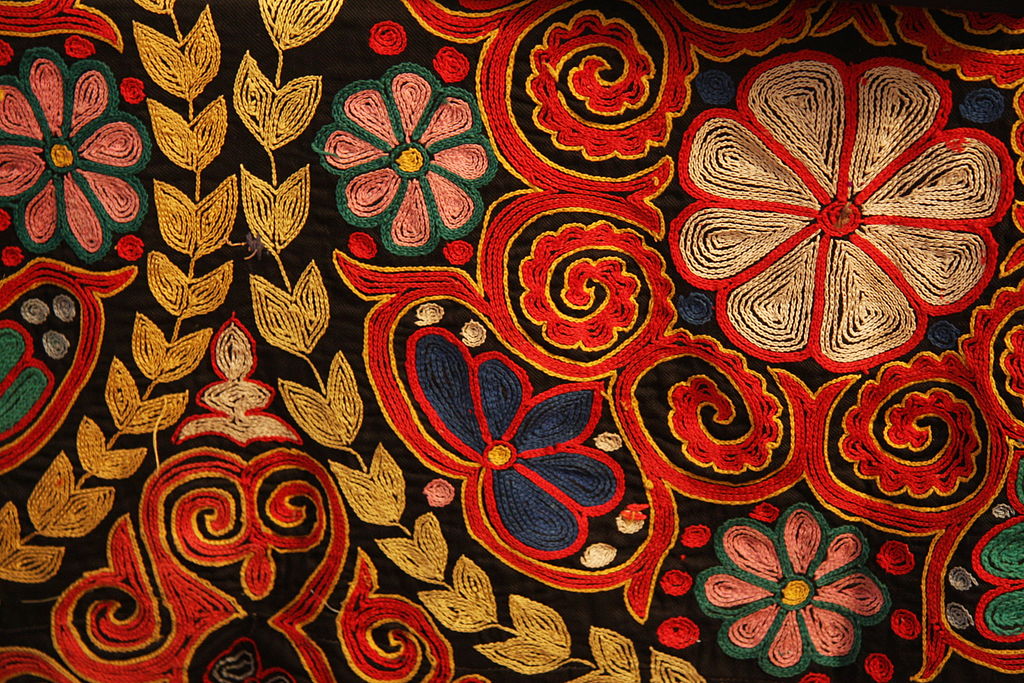 embroidery --Kazakh rug chain stitch